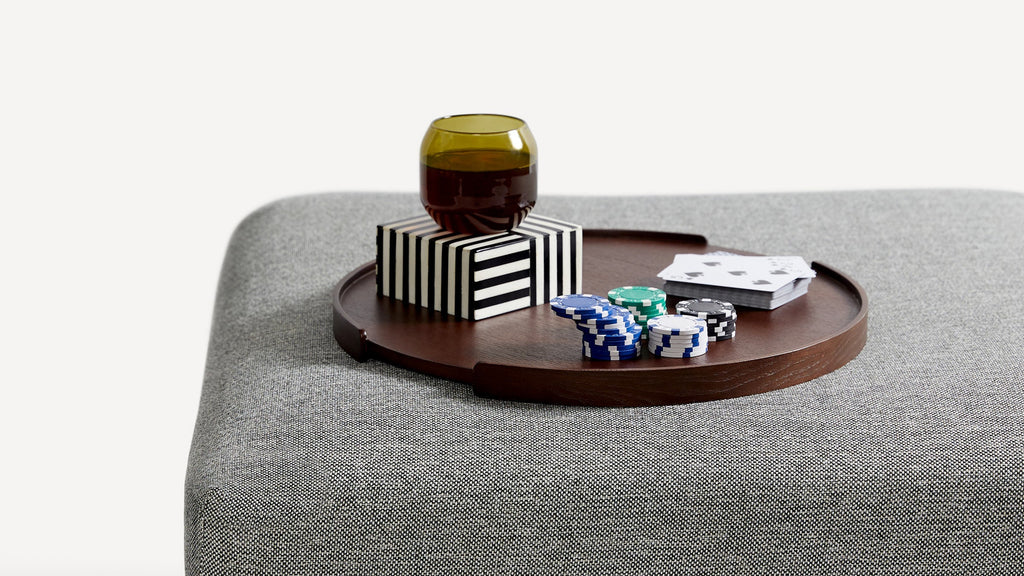 G Furniture Round Wood Tray
