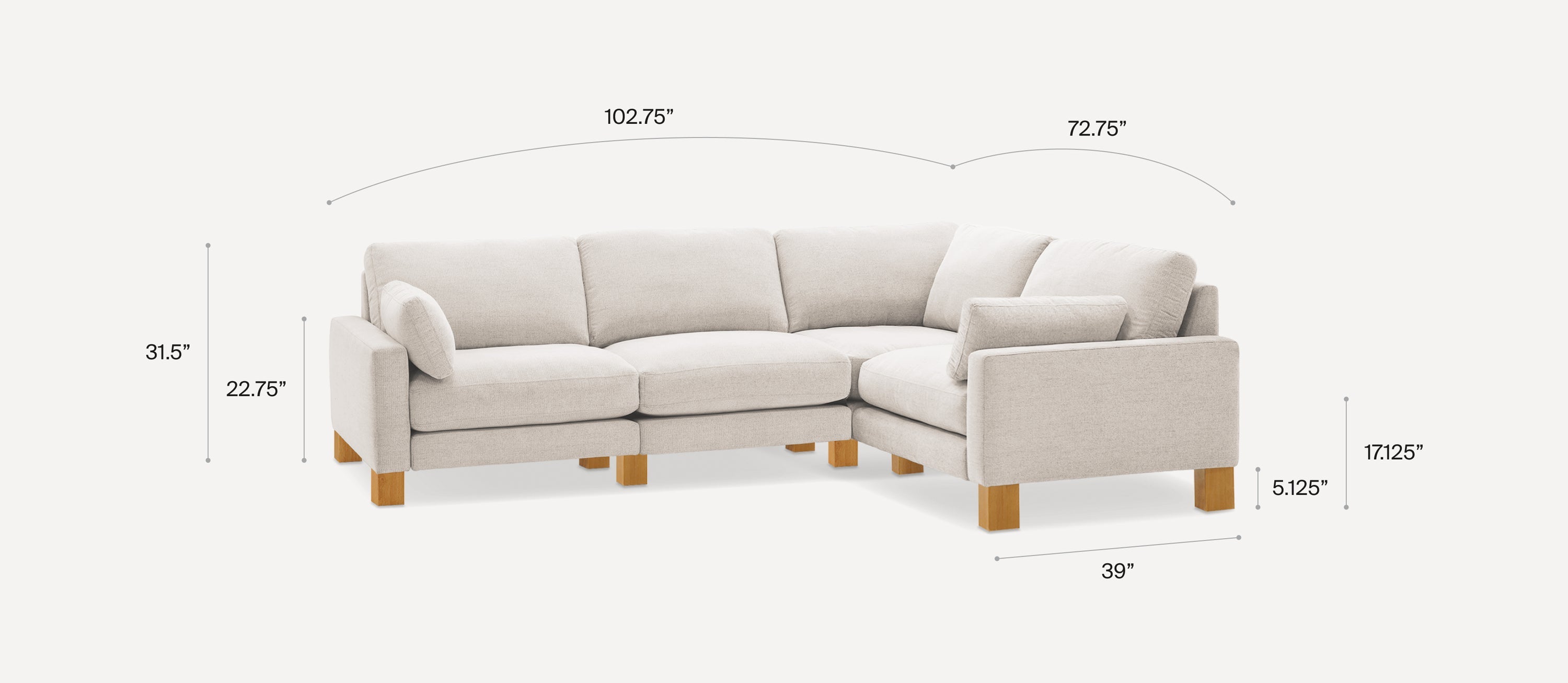 G Furniture Union Modular Sofa