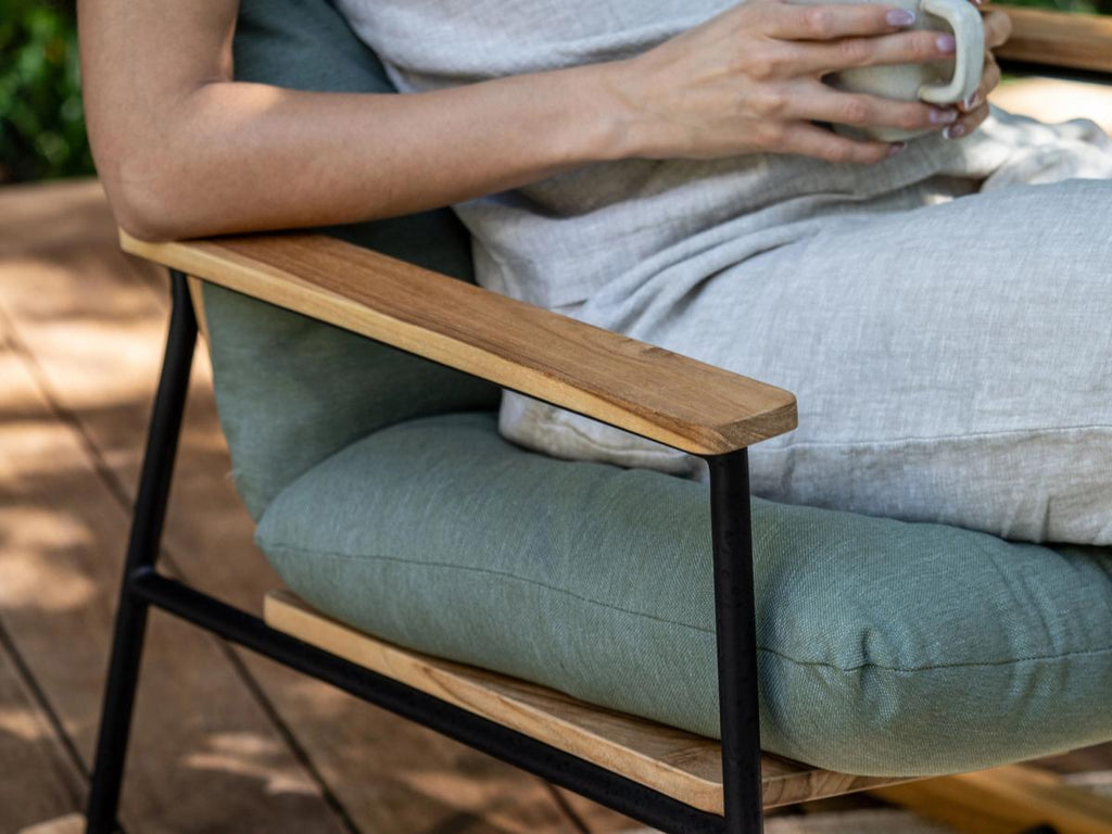 G Furniture Benji Rocker – Weather-Resistant Teak and Metal Rocking Chair
