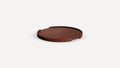 G Furniture Round Wood Tray in natural oak with cut-out handles for serving and display