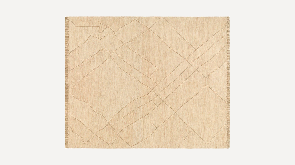 G Furniture Destin Rug in Tan modern area rug for living room with soft plush texture