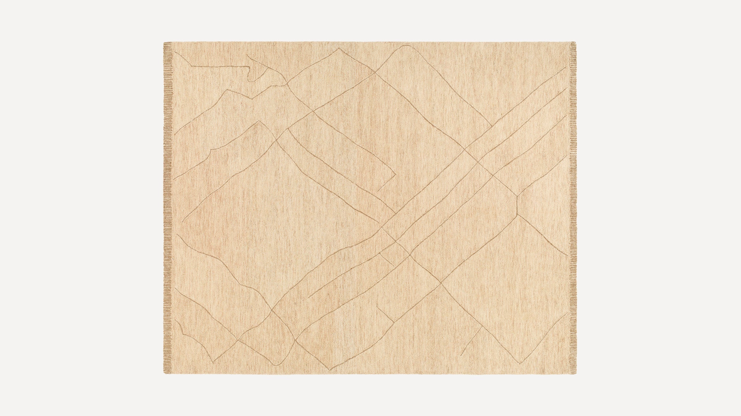 G Furniture Destin Rug in Tan modern area rug for living room with soft plush texture