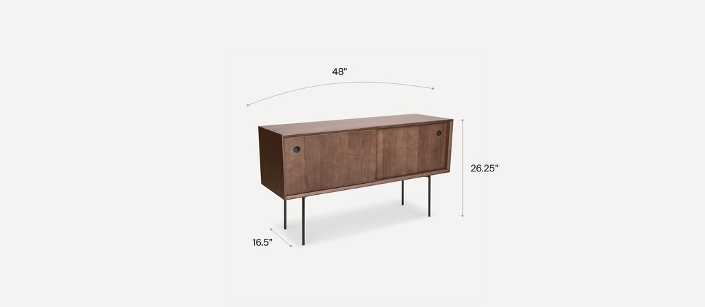 G Furniture Carta Credenza – Modern Storage Cabinet with Reversible Doors