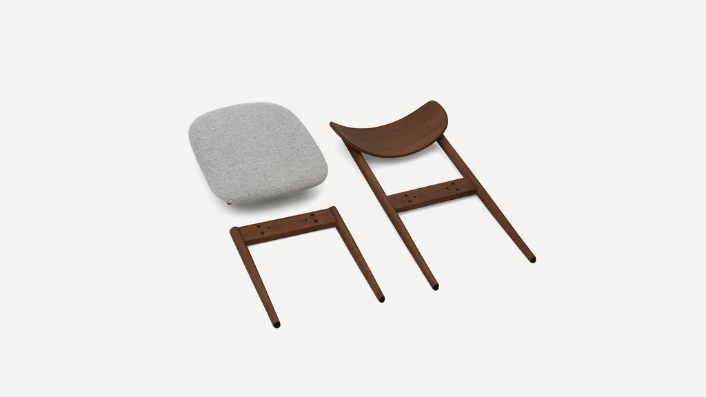 G Furniture Haiku Dining Chairs (Set of 2) – Classic Bistro Style with Ergonomic Wood Back