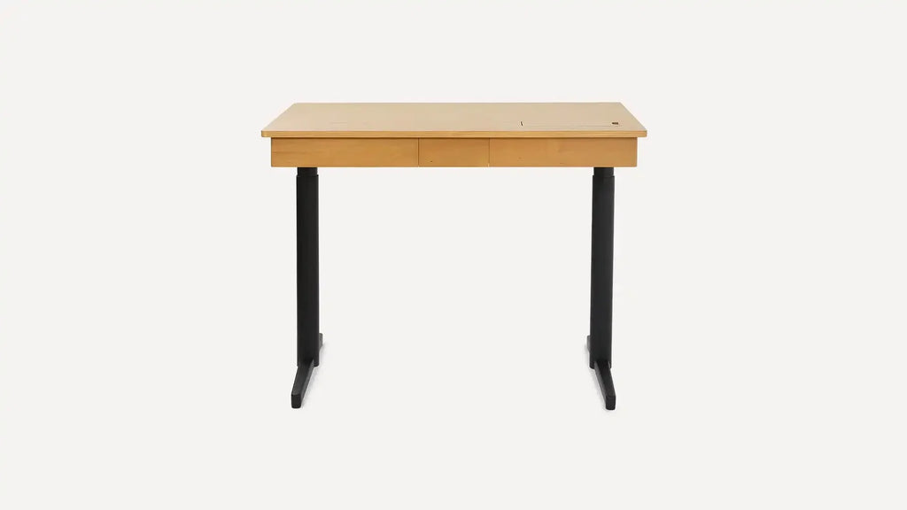 G Furniture Copilot Standing Desk height adjustable sit-stand workstation with hidden monitor mount and drawer