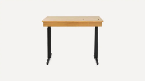 G Furniture Copilot Standing Desk height adjustable sit-stand workstation with hidden monitor mount and drawer