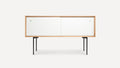 G Furniture Carta Credenza modern storage cabinet with reversible doors and removable tray tops