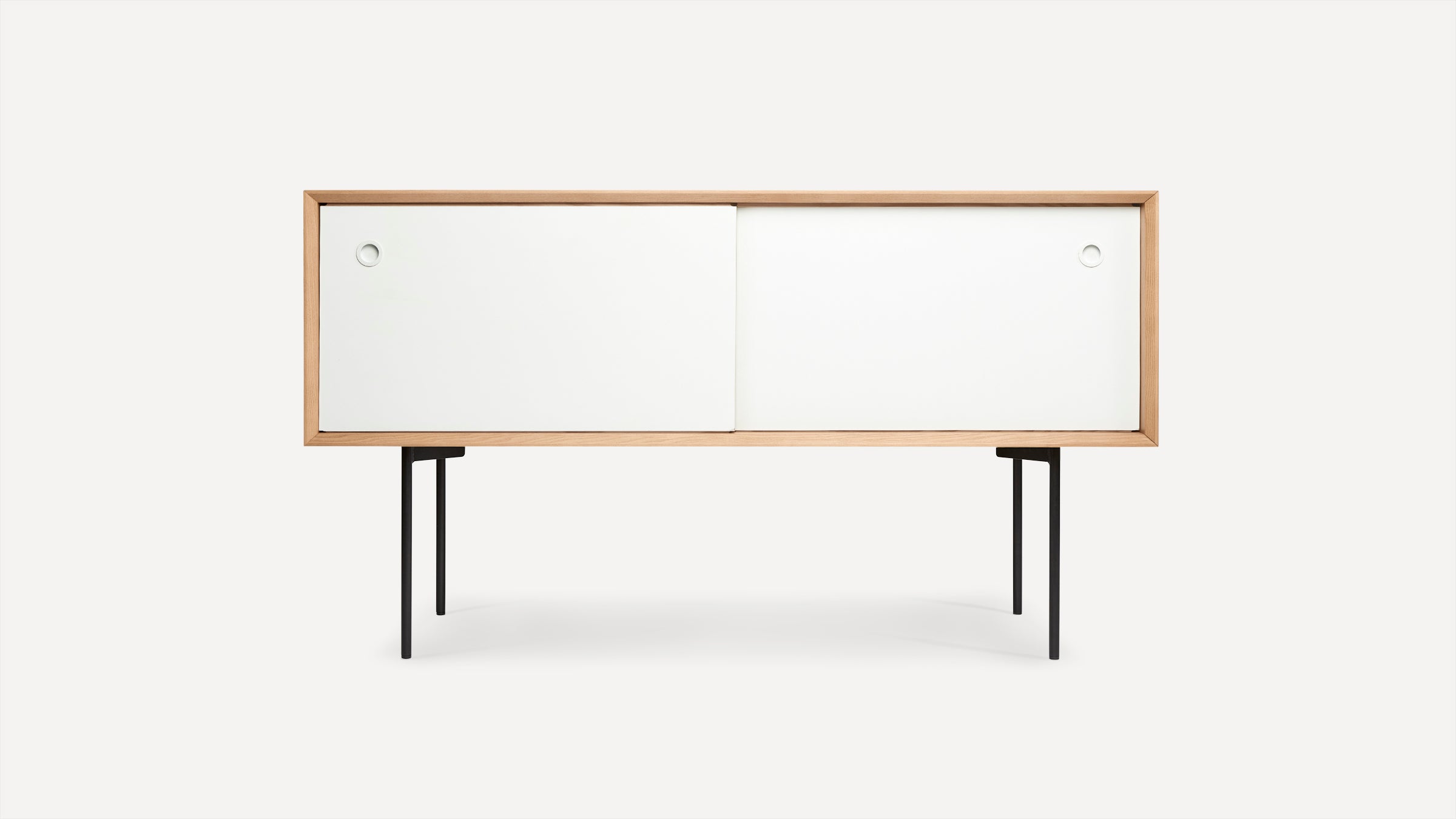 G Furniture Carta Credenza modern storage cabinet with reversible doors and removable tray tops
