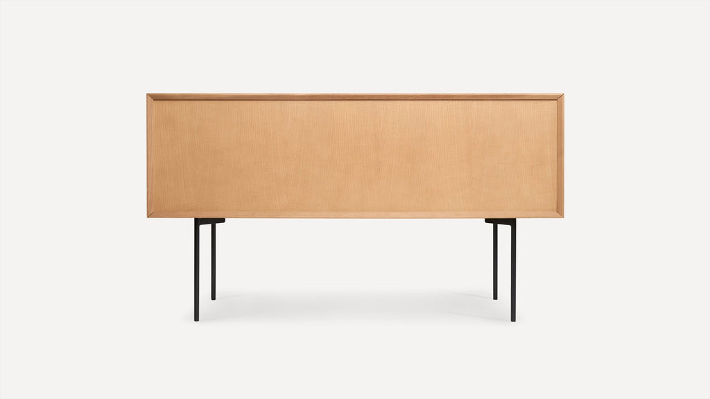 G Furniture Carta Credenza – Modern Storage Cabinet with Reversible Doors