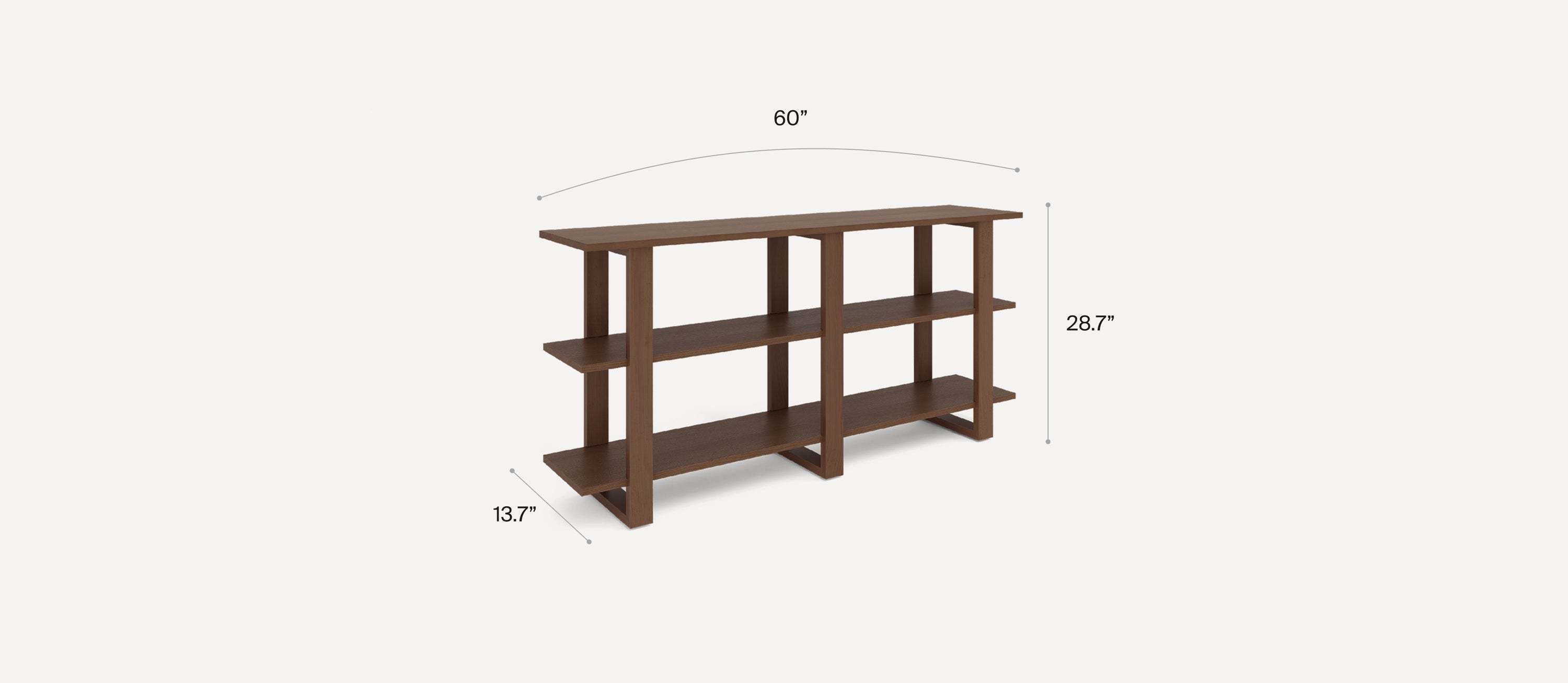 G Furniture Index Console – Minimalist Wooden Console Table
