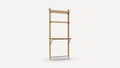 G Furniture Title Wall Desk modular mid-century shelving with open shelves and desk surface