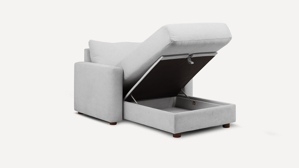 G Furniture Span Storage Chaise – Modern Queen Sleeper Sofa with Reversible Chaise