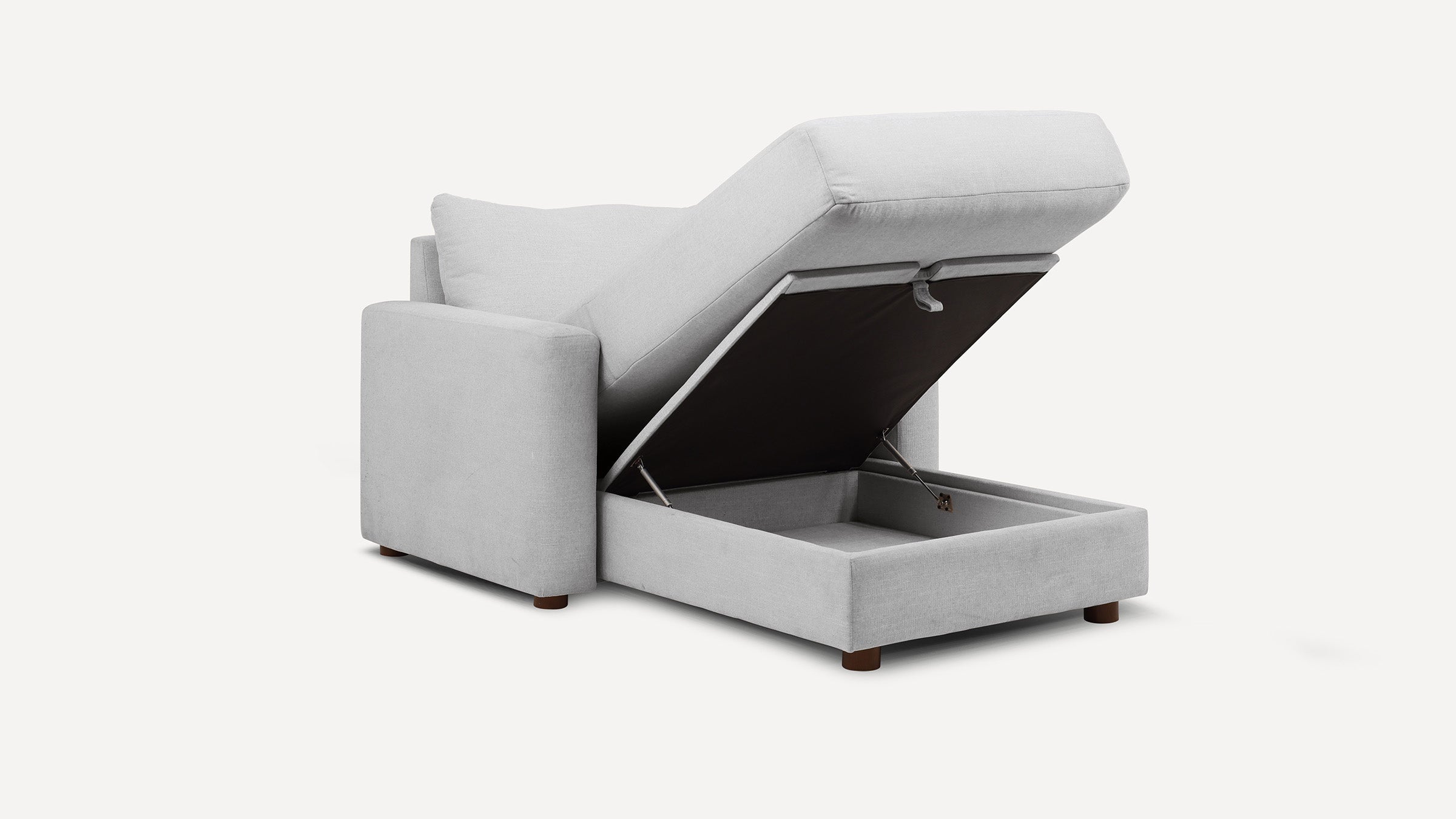 G Furniture Span Storage Chaise – Modern Queen Sleeper Sofa with Reversible Chaise