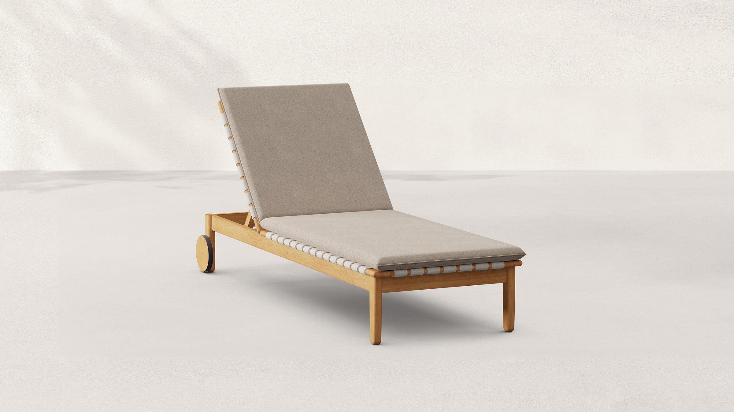 G Furniture Dunes Sun Lounger – Sand Outdoor Teak Lounger
