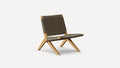 G Furniture Scout Teak Chair with woven all-weather cord seat, perfect for outdoor patio use