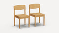 G Furniture Dunes Teak Dining Chairs Set of 2 outdoor patio seating in mid-century style