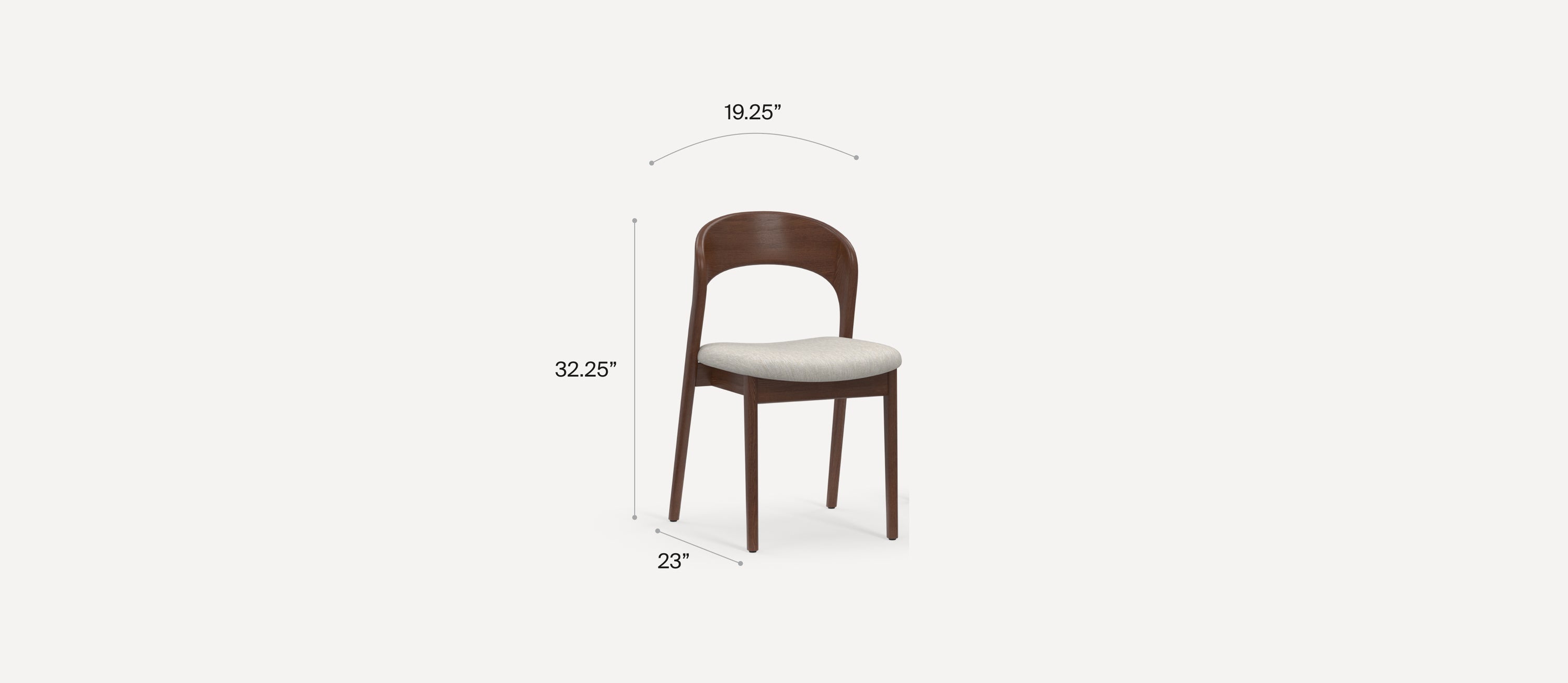 G Furniture Sonnet Dining Chairs (Set of 2) - Upholstered Curved Back Chairs