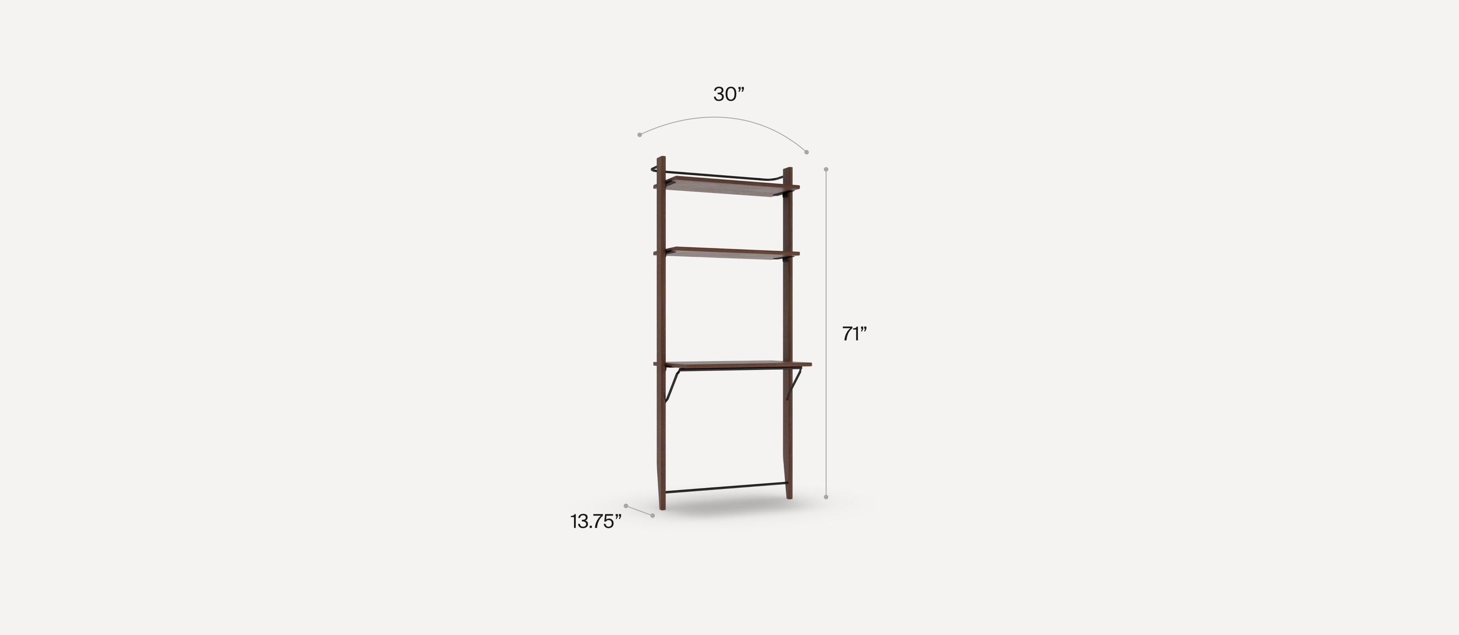G Furniture Title Wall Desk – Modular Mid-Century Storage & Desk System