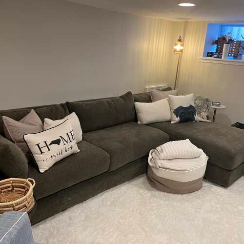 G Furniture Span Storage Chaise – Modern Queen Sleeper Sofa with Reversible Chaise